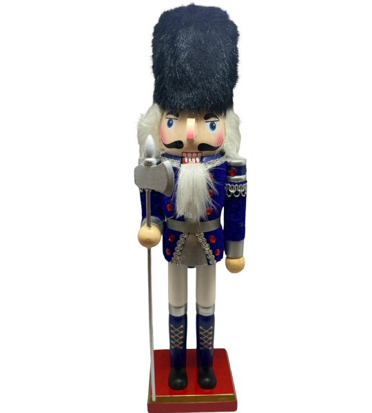 Vianočný luskáčik 30 cm - modrý