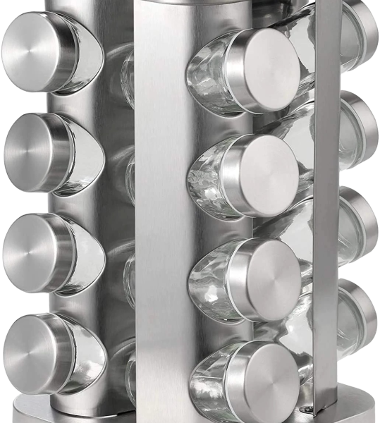 Otočný stojan na korenie - 16 kusov striebra