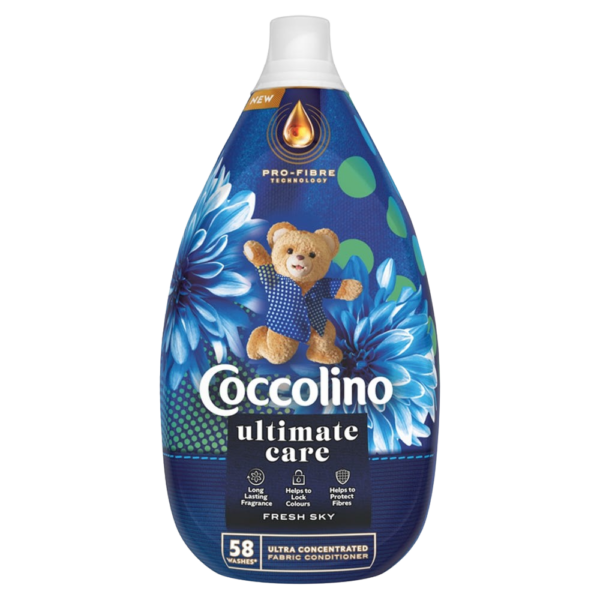 Koncentrát oplachovacieho prostriedku Coccolino 58 Wash 870 ml Fresh Sky