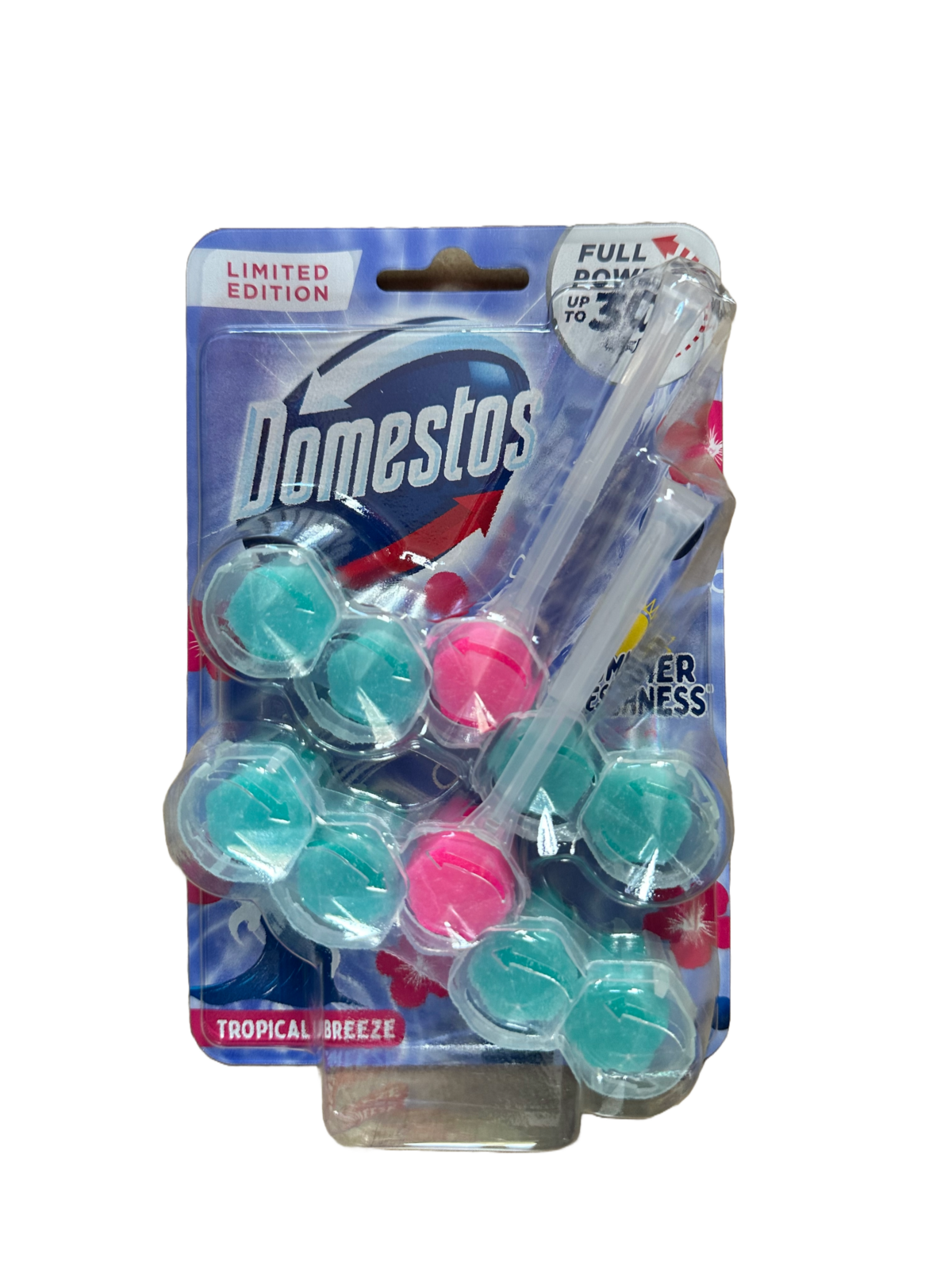 Domestos WC osviežovač 2x55 g Power 5 Tropical Breeze - Image 1