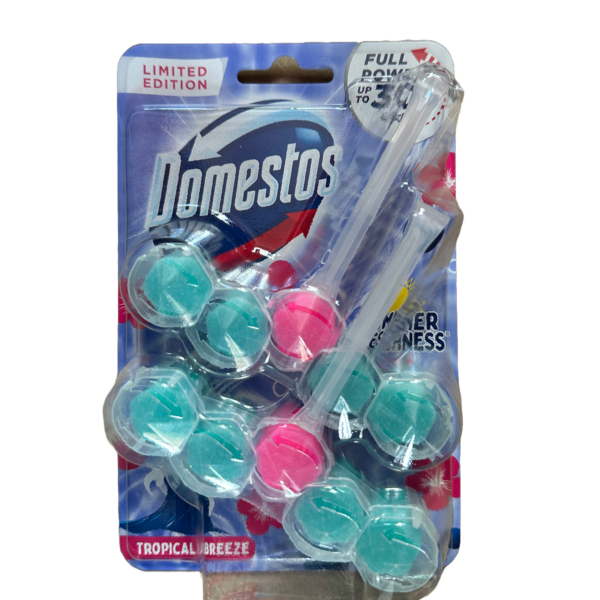 Domestos WC osviežovač 2x55 g Power 5 Tropical Breeze