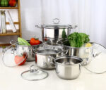 Súprava hrncov z nehrdzavejúcej ocele – PDQ011176 - Image 2