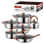 Súprava hrncov z nehrdzavejúcej ocele – PDQ70464 - Image 2