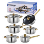 Súprava hrncov z nehrdzavejúcej ocele – PDQ011168 - Image 2