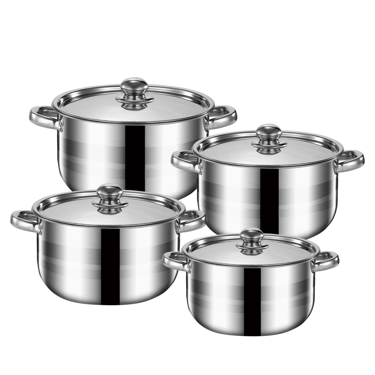 Súprava hrncov z nehrdzavejúcej ocele – PDQ011172 - Image 2