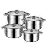 Súprava hrncov z nehrdzavejúcej ocele – PDQ011172 - Image 2
