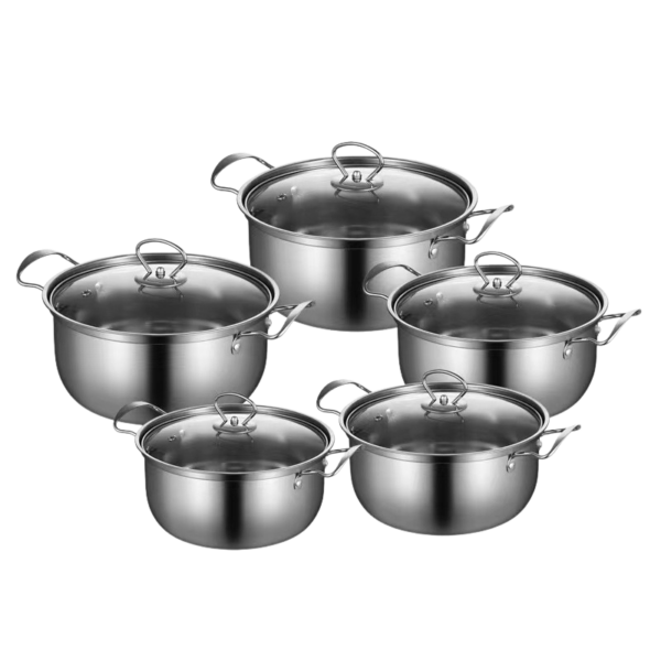 Súprava hrncov z nehrdzavejúcej ocele – PDQ70458