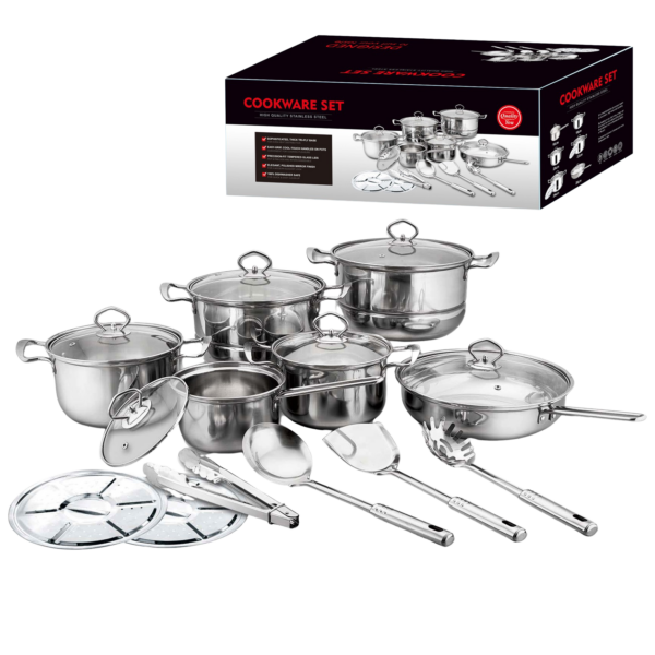 Súprava hrncov z nehrdzavejúcej ocele – PDQ011180