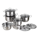 Súprava hrncov z nehrdzavejúcej ocele – PDQ011176