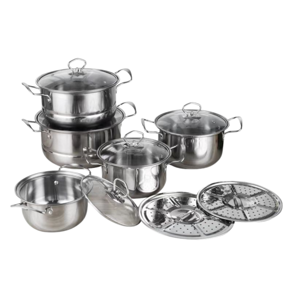 Súprava hrncov z nehrdzavejúcej ocele – PDQ011176