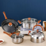 Súprava hrncov z nehrdzavejúcej ocele – PDQ70464 - Image 4