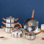 Súprava hrncov z nehrdzavejúcej ocele – PDQ70464 - Image 5