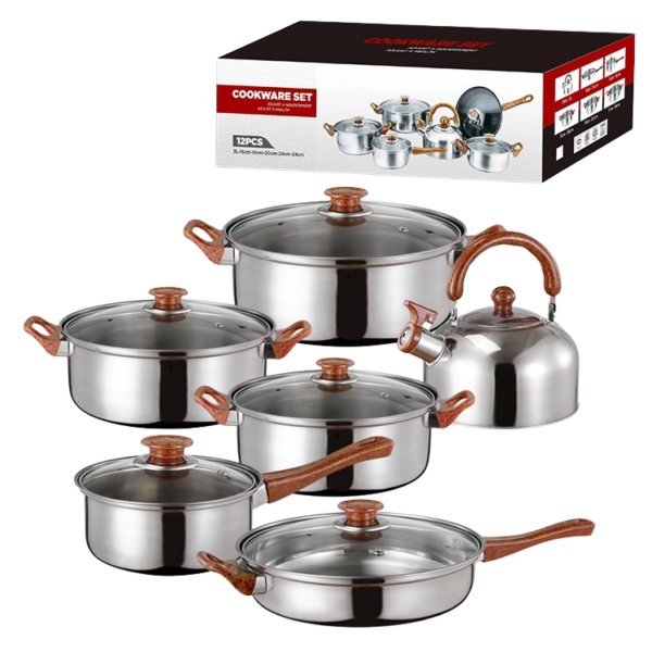 Súprava hrncov z nehrdzavejúcej ocele – PDQ70464