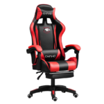 Herná stolička s opierkou nôh – čierno-červená – PDQ112001-4